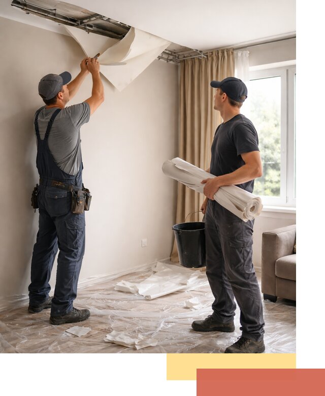 Демонтаж натяжного потолка в Южно-Сахалинске быстро и аккуратно