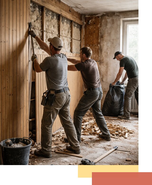 Демонтаж вагонки и вывоз материалов в Южно-Сахалинске