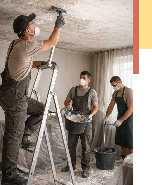 Удаление побелки с потолка в Южно-Сахалинске от 2583 руб. быстро и недорого | ОТДЕЛОЧНИК-Южн