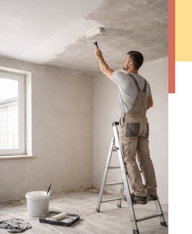 Грунтовка потолка в Южно-Сахалинске от 2583 руб. — быстро и недорого | ОТДЕЛОЧНИК-Южн