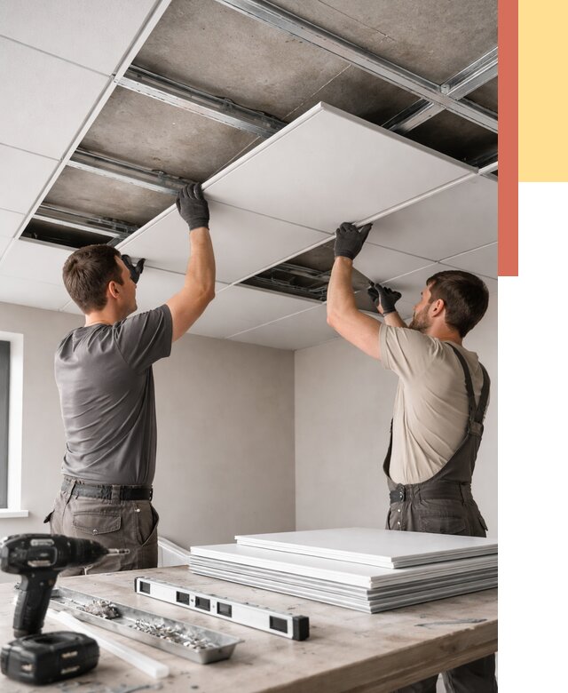 Монтаж кассетного потолка в Южно-Сахалинске от 4649 руб/м2 — установка и сборка | ОТДЕЛОЧНИК-Южн