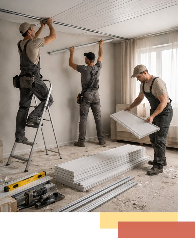 Монтаж потолка из ПВХ панелей в Южно-Сахалинске оперативно и качественно