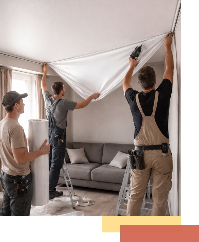 Монтаж сатинового натяжного потолка в Южно-Сахалинске качественно и быстро