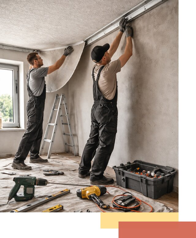 Монтаж фактурного натяжного потолка в Южно-Сахалинске качественно и быстро