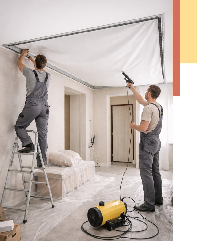 Монтаж натяжного потолка в прихожей в Южно-Сахалинске от 2738 руб. под ключ | ОТДЕЛОЧНИК-Южн