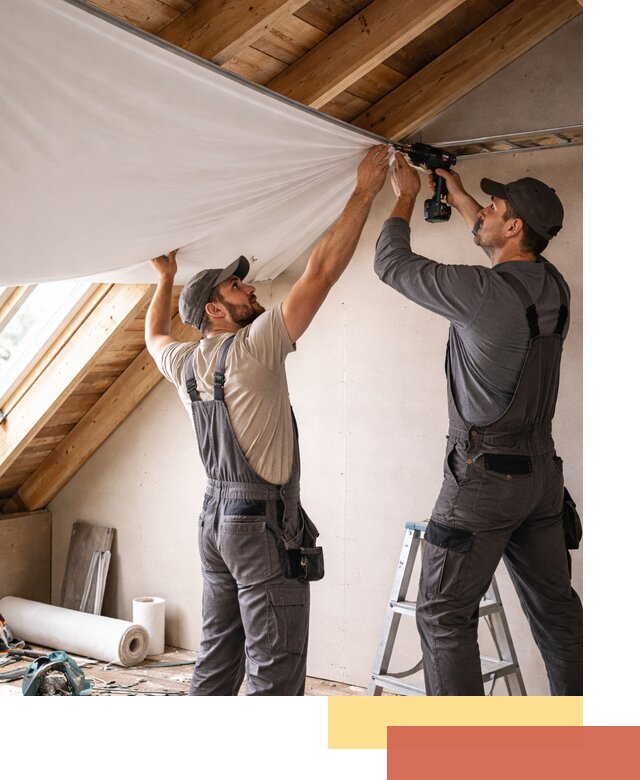 Монтаж натяжного потолка в мансарде в Южно-Сахалинске