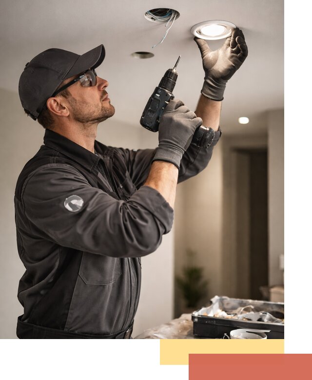 Установка точечных светильников в натяжной потолок в Южно-Сахалинске