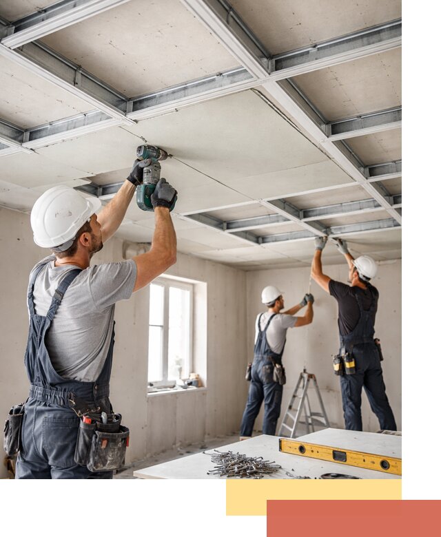 Кессонный потолок из гипсокартона под ключ в Южно-Сахалинске