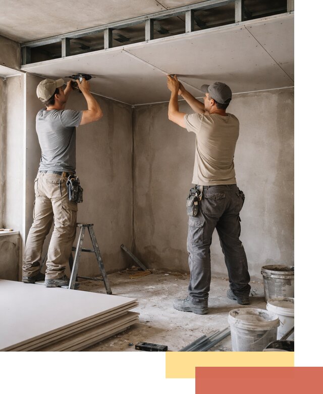 Короб из гипсокартона на потолке под ключ в Южно-Сахалинске