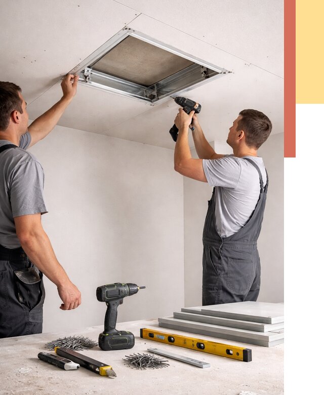 Установка люка в потолок ГКЛ в Южно-Сахалинске от 2583 руб. под ключ | ОТДЕЛОЧНИК-Южн