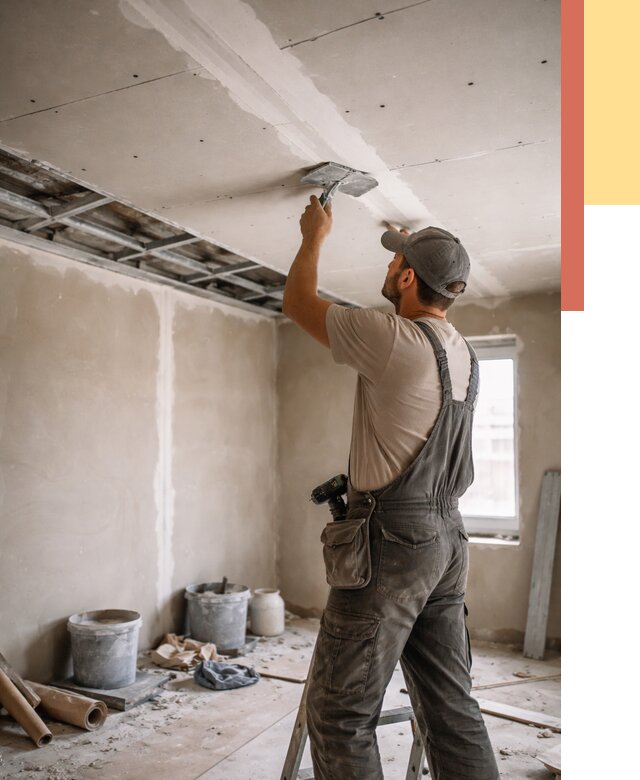 Ремонт потолка из гипсокартона в Южно-Сахалинске от 672 руб./м² — быстро и недорого | ОТДЕЛОЧНИК-Южн