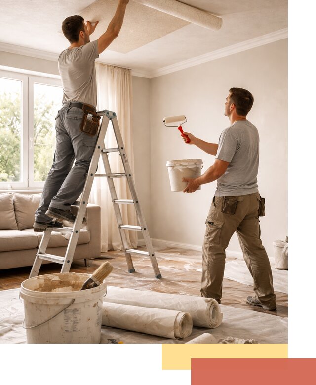 Поклейка обоев на потолок в Южно-Сахалинске — качественно и быстро