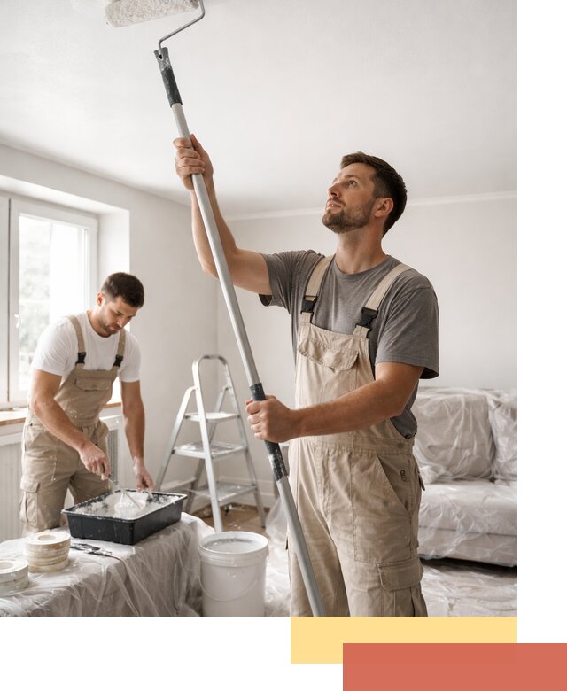 Покраска потолка водоэмульсионной краской в Южно-Сахалинске