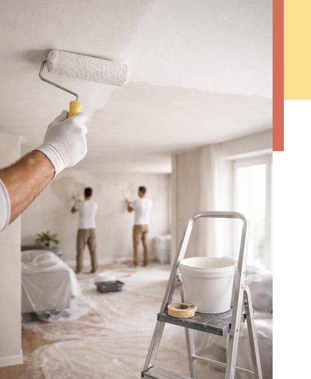 Покраска потолка акриловой краской в Южно-Сахалинске от 2583 руб. | ОТДЕЛОЧНИК-Южн