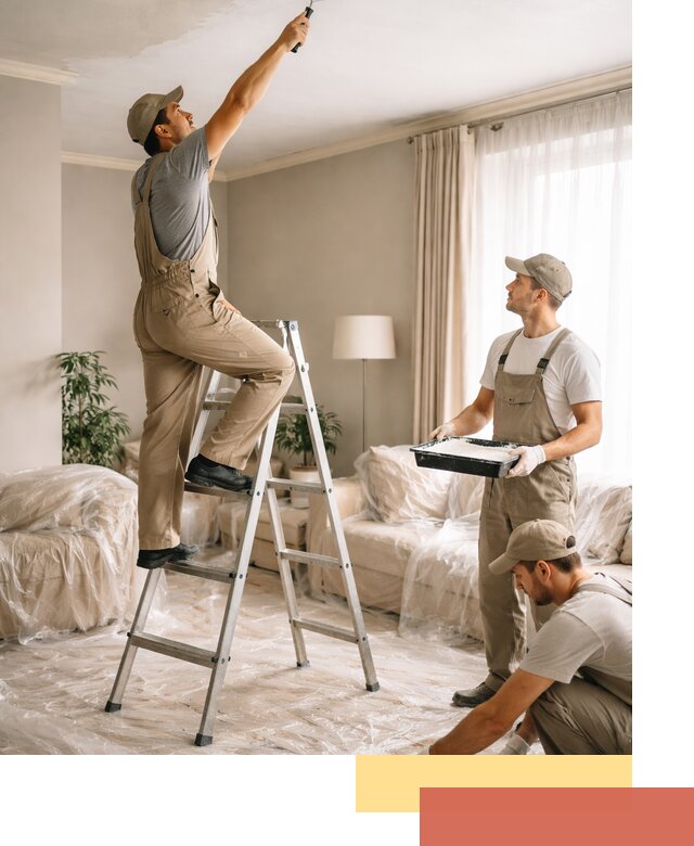 Покраска потолков акриловой краской в Южно-Сахалинске качественно и быстро