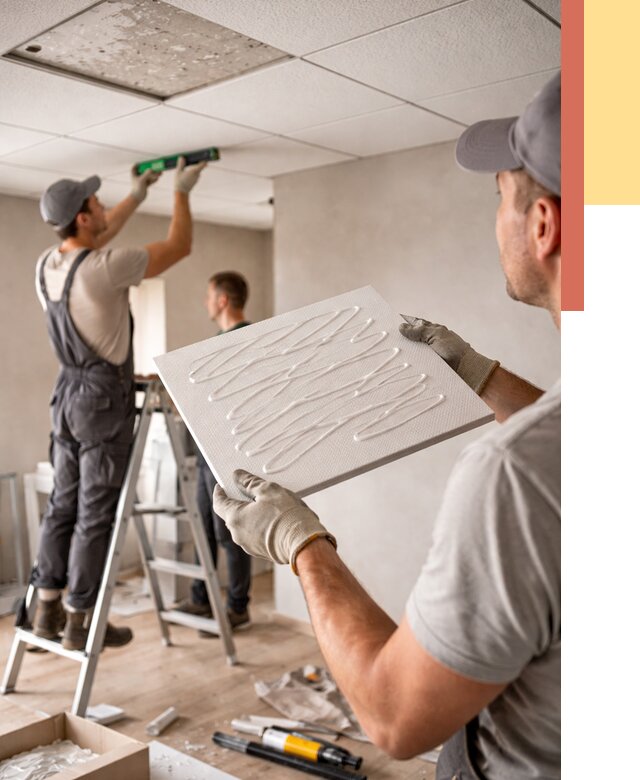 Монтаж потолочной плитки в Южно-Сахалинске от 4649 руб. — быстро и недорого | ОТДЕЛОЧНИК-Южн