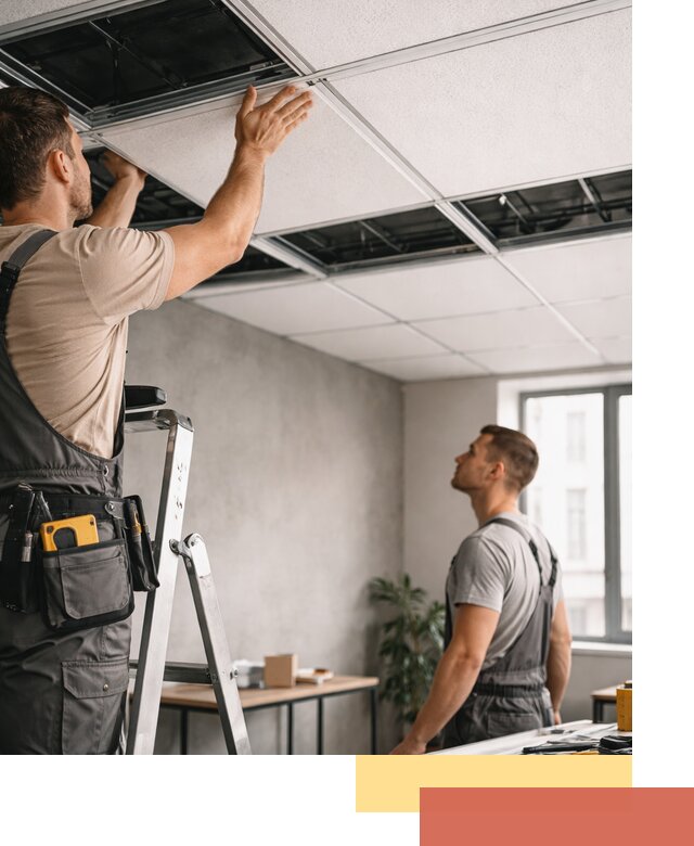 Монтаж потолочной плитки в Южно-Сахалинске качественно и в срок