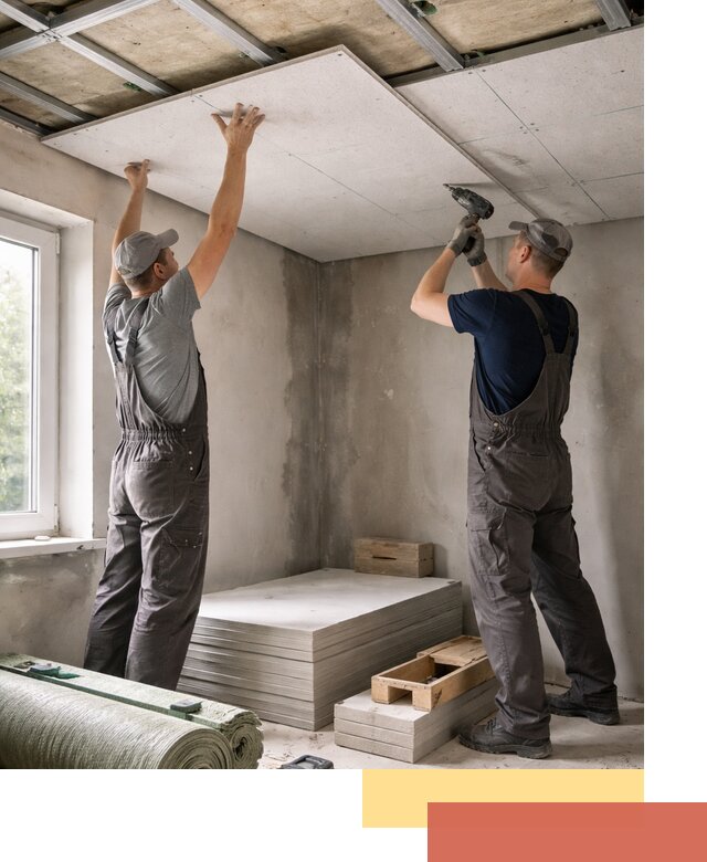 Шумоизоляция потолка панелями ЗИПС в Южно-Сахалинске